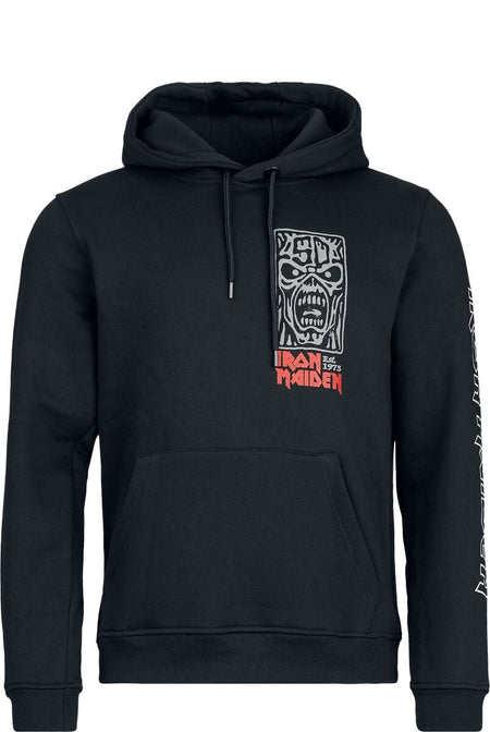 Sweat-shirt à capuche  de Iron Maiden - Smoking Eddie - S à XL - pour Homme - noir - Iron Maiden