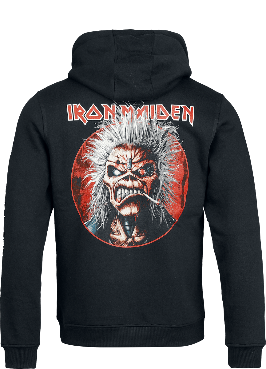 Sweat-shirt à capuche  de Iron Maiden - Smoking Eddie - S à XL - pour Homme - noir - Iron Maiden - View 2
