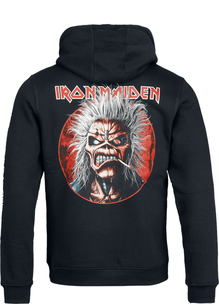 Sweat-shirt à capuche  de Iron Maiden - Smoking Eddie - S à XL - pour Homme - noir - Iron Maiden - View 2