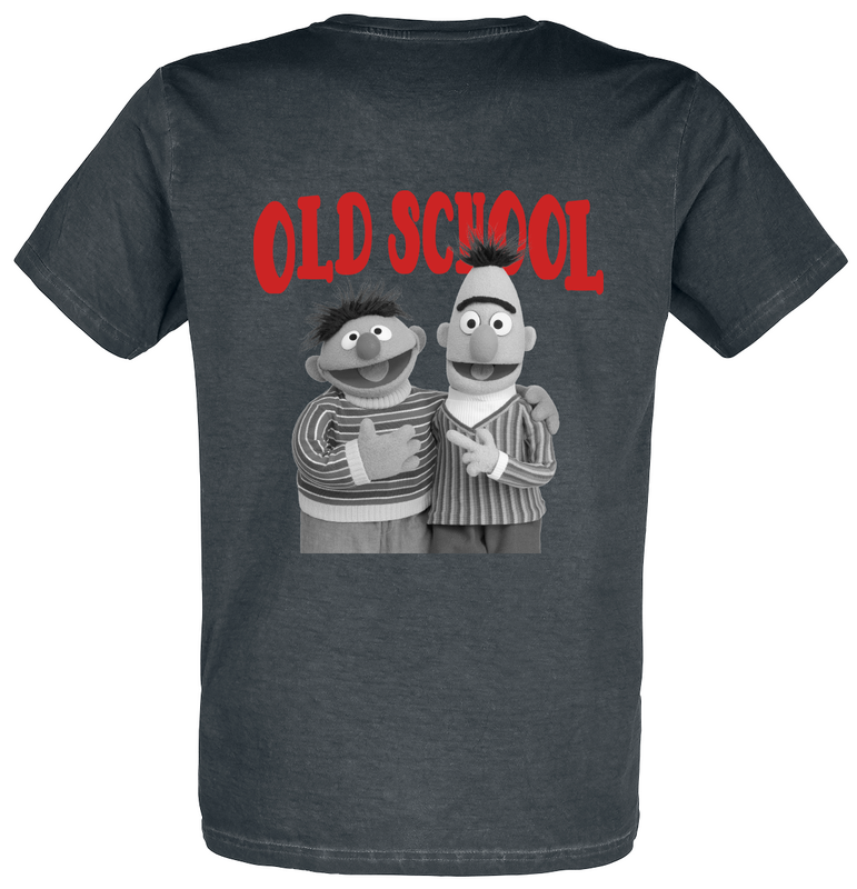 T-Shirt Manches courtes  de Sesame Street - Old School – Ernie et Bert - S à 3XL - pour Homme - noir - Sesame Street - View 2