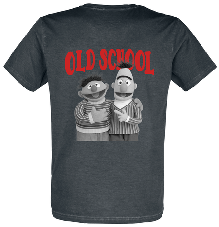 T-Shirt Manches courtes  de Sesame Street - Old School – Ernie et Bert - S à 3XL - pour Homme - noir - Sesame Street - View 2