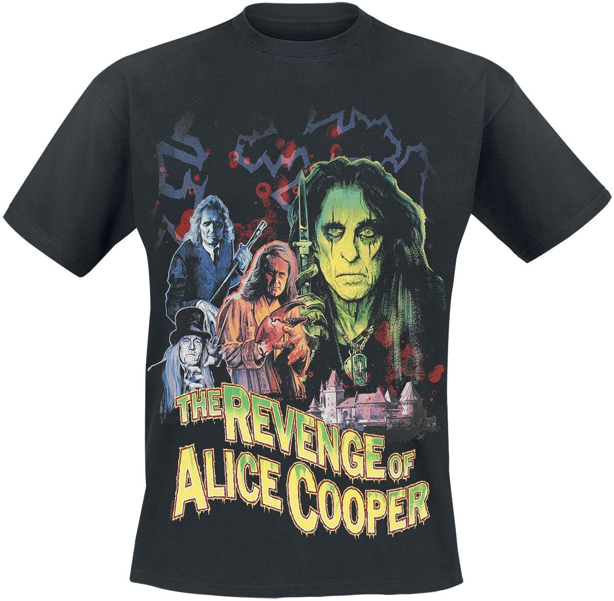 T-Shirt Manches courtes  de Alice Cooper - Revenge Collage - S à 3XL - pour Homme - noir - Alice Cooper