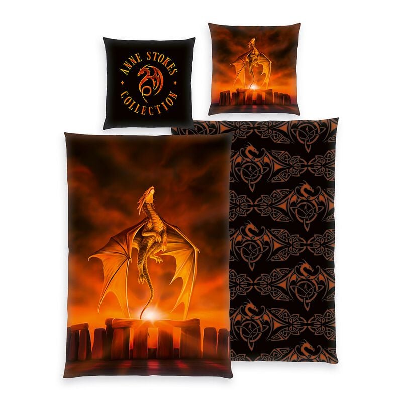 Parure de lit Gothic de Anne Stokes - Dragon - pour Indifférent - multicolore - Anne Stokes