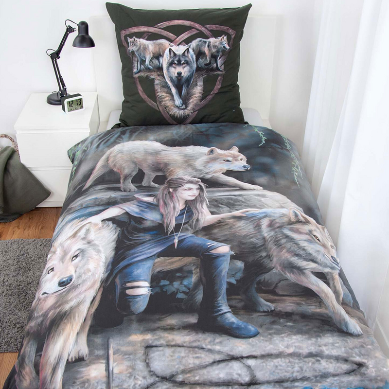 Parure de lit Gothic de Anne Stokes - Loups - pour Indifférent - multicolore - Anne Stokes - View 2