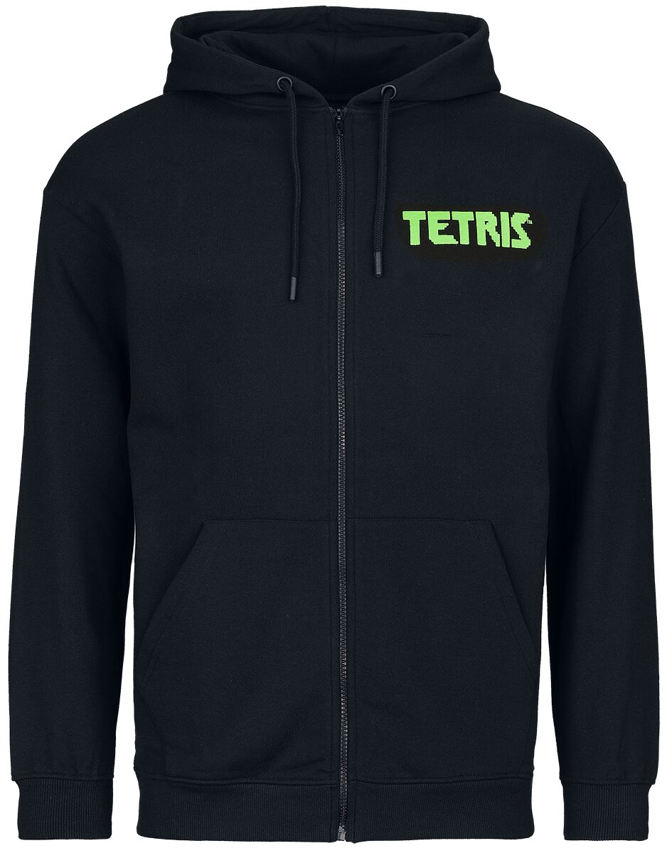 Sweat-shirt zippé à capuche Gaming de Tetris - Block Party - S à XL - pour Homme - noir - Tetris