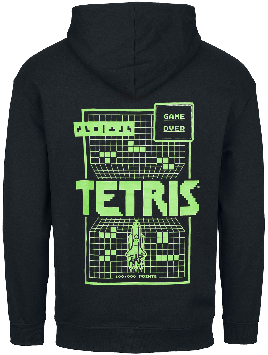 Sweat-shirt zippé à capuche Gaming de Tetris - Block Party - S à XL - pour Homme - noir - Tetris - View 2