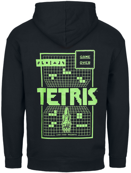 Sweat-shirt zippé à capuche Gaming de Tetris - Block Party - S à XL - pour Homme - noir - Tetris - View 2