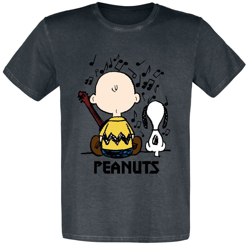 T-Shirt Manches courtes  de Snoopy - Charlie Brown & Snoopy - S à 5XL - pour Homme - noir - Snoopy
