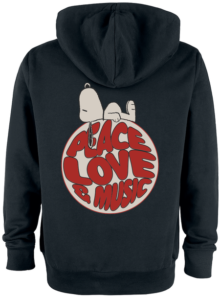Sweat-shirt à capuche  de Snoopy - Snoopy Love - S à 3XL - pour Homme - noir - Snoopy - View 2