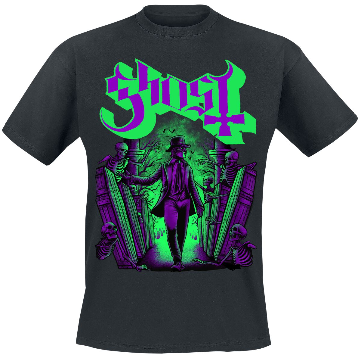 T-Shirt Manches courtes  de Ghost - Leves Mes Amis - S à 5XL - pour Homme - noir - Ghost
