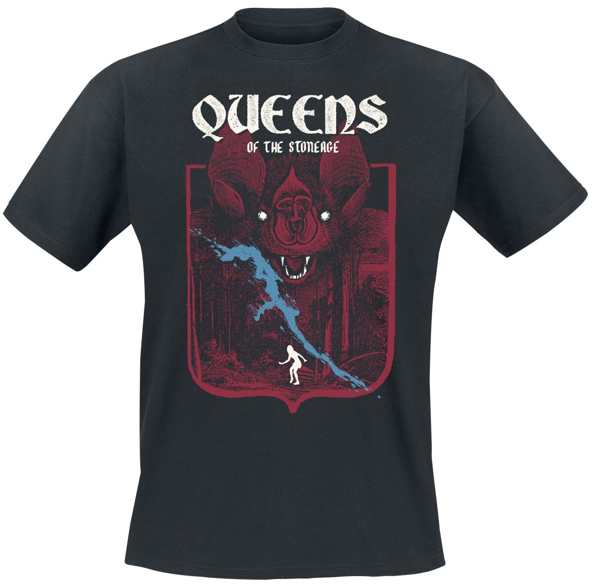 T-Shirt Manches courtes  de Queens Of The Stone Age - Dark Forrest Bat - S à 3XL - pour Homme - noir - Queens Of The Stone Age