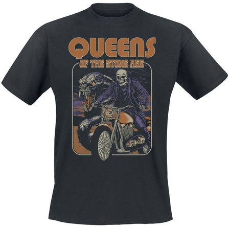 T-Shirt Manches courtes  de Queens Of The Stone Age - Skull Rider - S à 3XL - pour Homme - noir - Queens Of The Stone Age