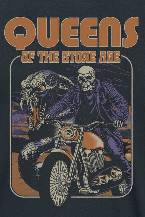 T-Shirt Manches courtes  de Queens Of The Stone Age - Skull Rider - S à 3XL - pour Homme - noir - Queens Of The Stone Age - View 2