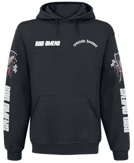 Sweat-shirt à capuche  de Bad Omens - Reaper With Flowers - S à 4XL - pour Homme - noir - Bad Omens
