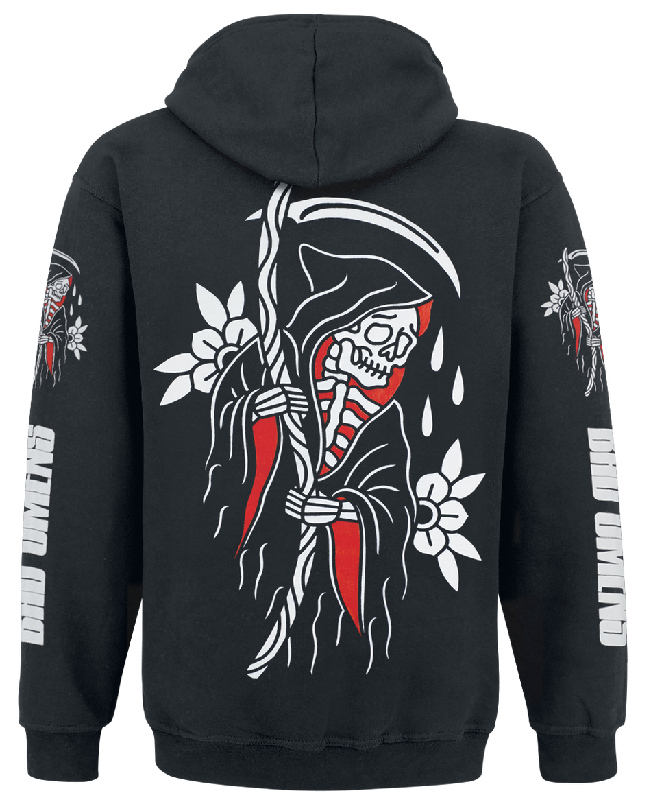 Sweat-shirt à capuche  de Bad Omens - Reaper With Flowers - S à 4XL - pour Homme - noir - Bad Omens - View 2