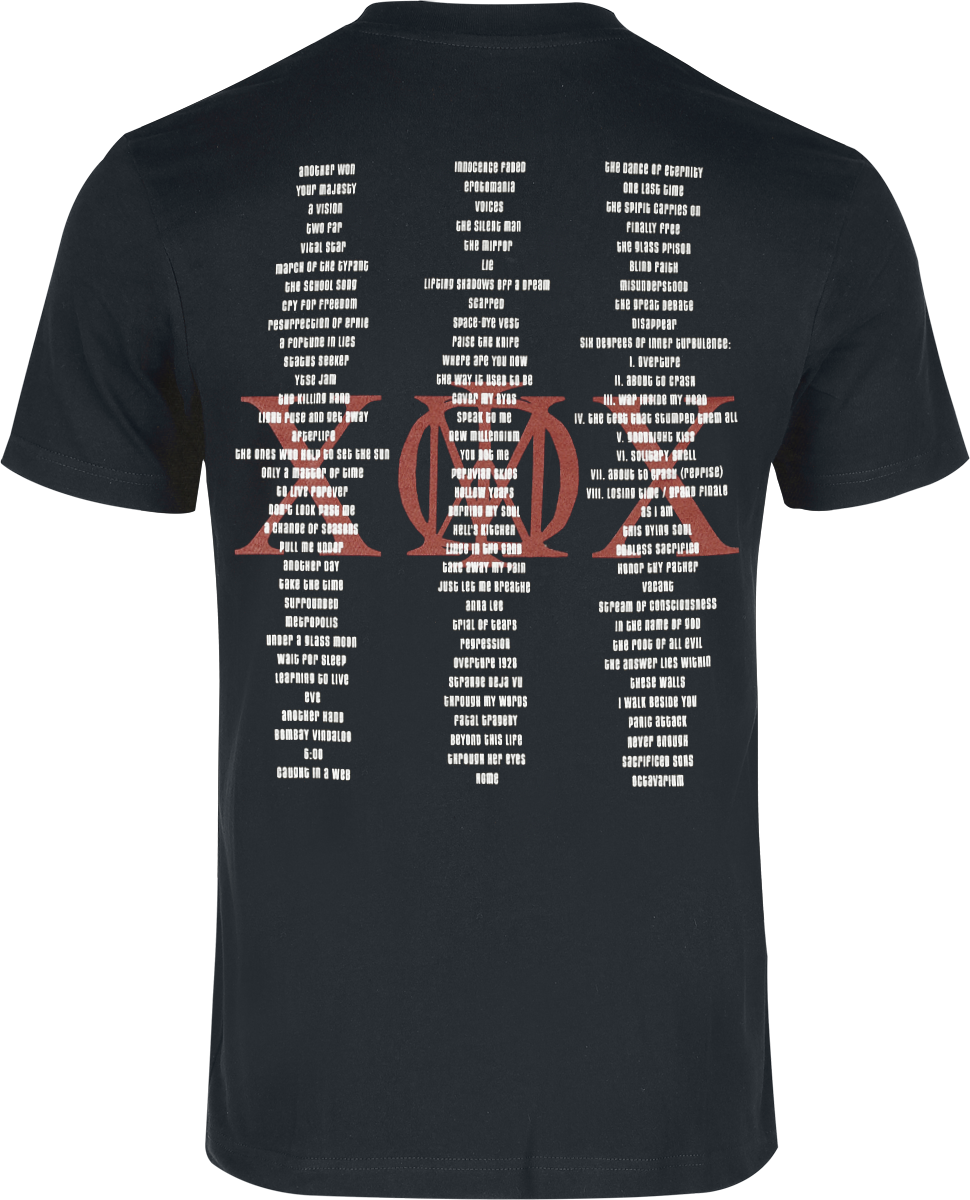 T-Shirt Manches courtes  de Dream Theater - Anniversary Tour - S à L - pour Homme - noir - Dream Theater - View 2