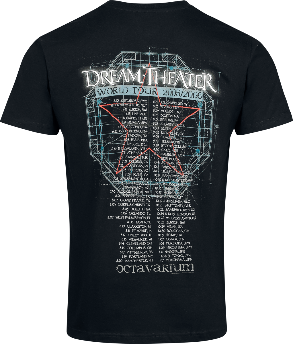 T-Shirt Manches courtes  de Dream Theater - TOUR 2005/2006 - S à 3XL - pour Homme - noir - Dream Theater - View 2