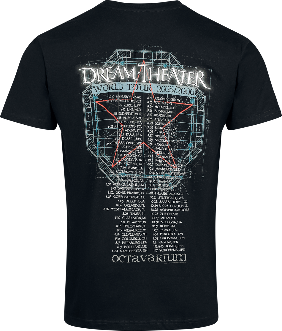 T-Shirt Manches courtes  de Dream Theater - TOUR 2005/2006 - S à 3XL - pour Homme - noir - Dream Theater - View 2