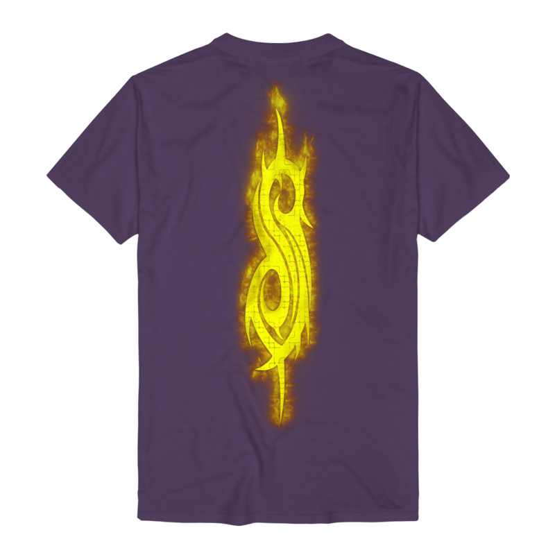 T-Shirt Manches courtes  de Slipknot - Burning Goat Skull - S à 3XL - pour Homme - lilas - Slipknot - View 2