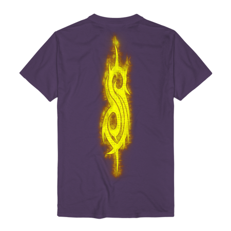 T-Shirt Manches courtes  de Slipknot - Burning Goat Skull - S à 3XL - pour Homme - lilas - Slipknot - View 2