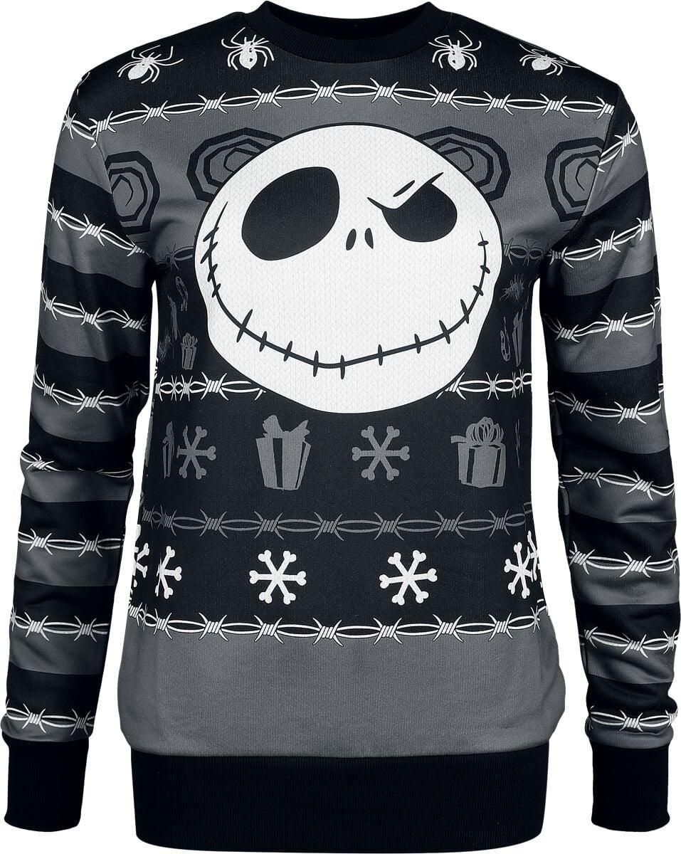Sweat-shirt Disney de L'Étrange Noël De Monsieur Jack - Jack Skellington - S à 3XL - pour Femme - multicolore - L'Étrange Noël De Monsieur Jack
