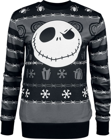 Sweat-shirt Disney de L'Étrange Noël De Monsieur Jack - Jack Skellington - S à 3XL - pour Femme - multicolore - L'Étrange Noël De Monsieur Jack