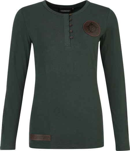 T-shirt manches longues  de Supernatural - Moons and Salt Circles - S à XXL - pour Femme - vert - Supernatural