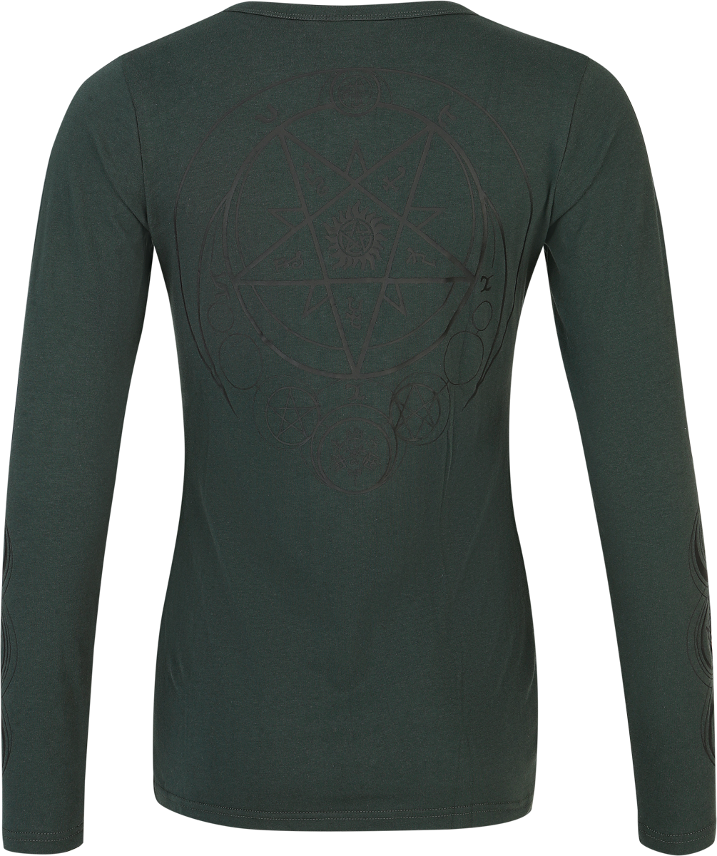 T-shirt manches longues  de Supernatural - Moons and Salt Circles - S à XXL - pour Femme - vert - Supernatural - View 2