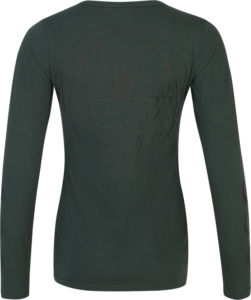 T-shirt manches longues  de Supernatural - Moons and Salt Circles - S à XXL - pour Femme - vert - Supernatural - View 2