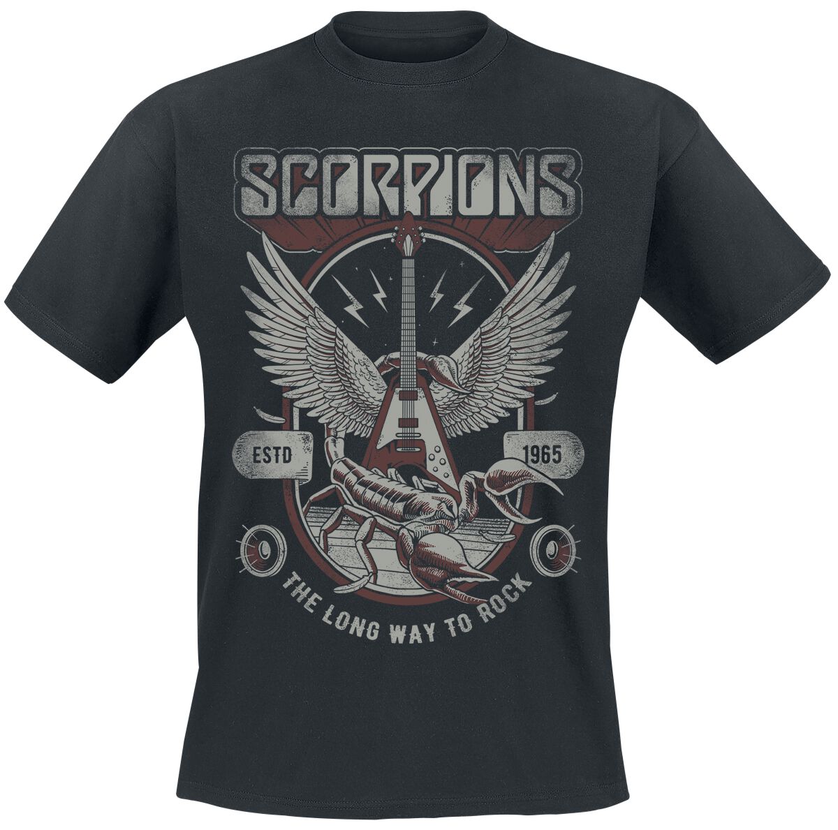 T-Shirt Manches courtes  de Scorpions - Long Way To Rock - S à 3XL - pour Homme - noir - Scorpions