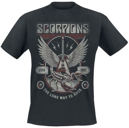 T-Shirt Manches courtes  de Scorpions - Long Way To Rock - S à 3XL - pour Homme - noir - Scorpions