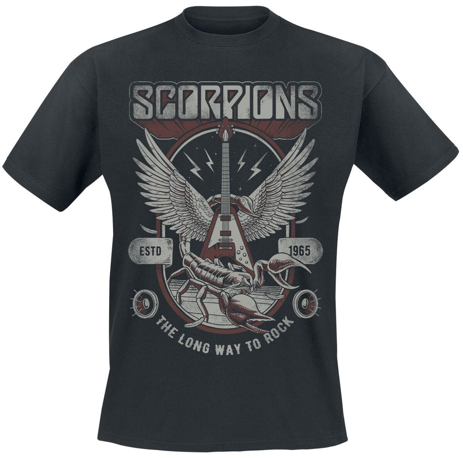 T-Shirt Manches courtes  de Scorpions - Long Way To Rock - S à 3XL - pour Homme - noir - Scorpions