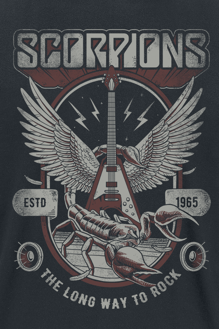 T-Shirt Manches courtes  de Scorpions - Long Way To Rock - S à 3XL - pour Homme - noir - Scorpions - View 2
