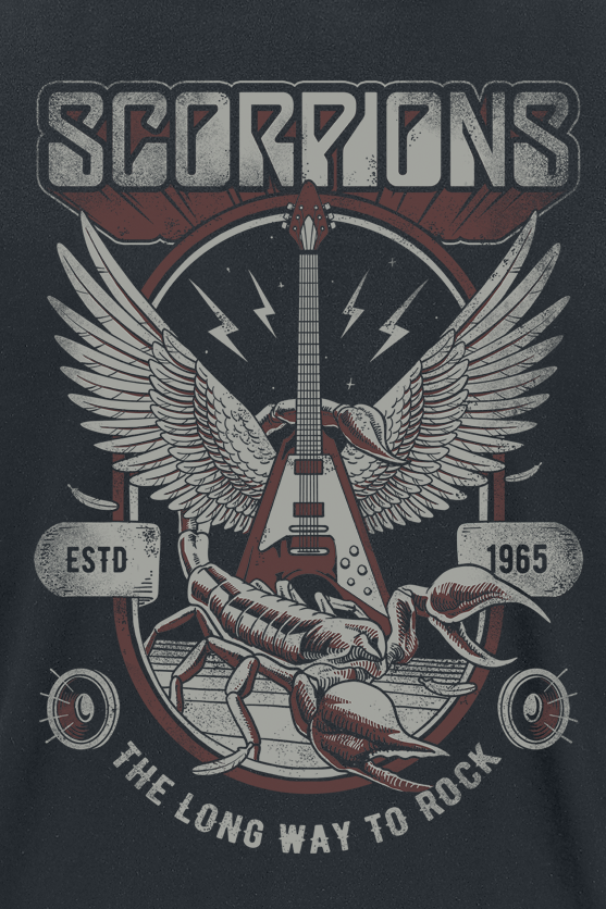 T-Shirt Manches courtes  de Scorpions - Long Way To Rock - S à 3XL - pour Homme - noir - Scorpions - View 2