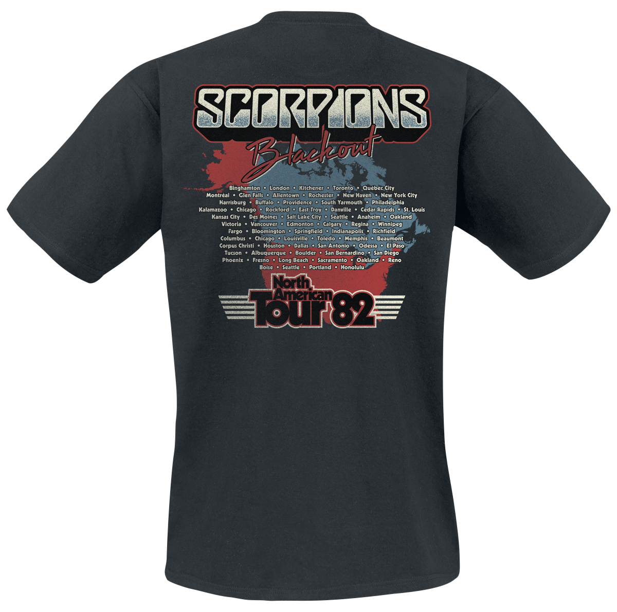 T-Shirt Manches courtes  de Scorpions - Blackout Tour 1982 - S à 3XL - pour Homme - noir - Scorpions - View 2