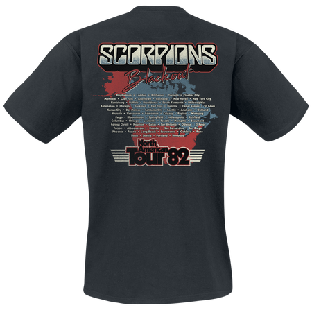 T-Shirt Manches courtes  de Scorpions - Blackout Tour 1982 - S à 3XL - pour Homme - noir - Scorpions - View 2
