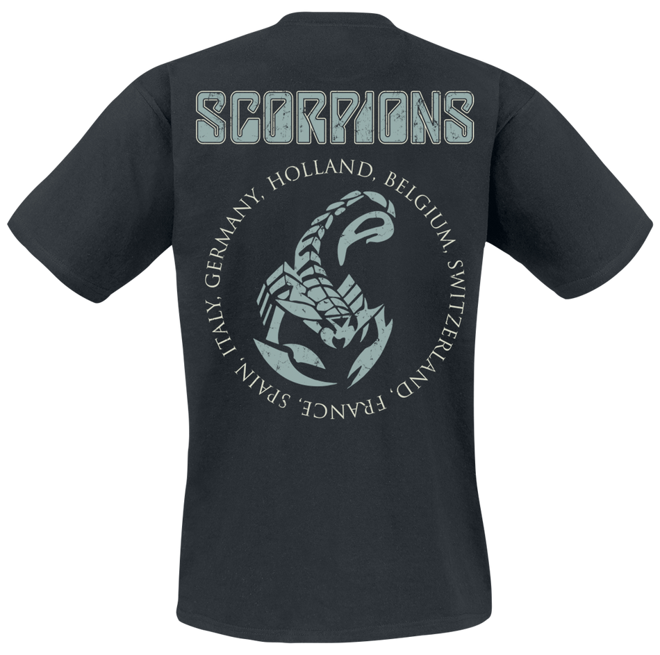 T-Shirt Manches courtes  de Scorpions - European Invasion - S à 3XL - pour Homme - noir - Scorpions - View 2