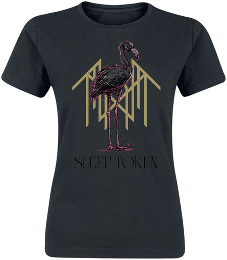 T-Shirt Manches courtes  de Sleep Token - Flamingo - 3D Print - S à XXL - pour Femme - noir - Sleep Token