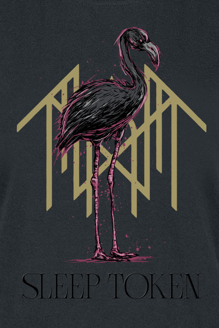 T-Shirt Manches courtes  de Sleep Token - Flamingo - 3D Print - S à XXL - pour Femme - noir - Sleep Token - View 2