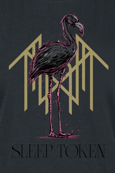 T-Shirt Manches courtes  de Sleep Token - Flamingo - 3D Print - S à XXL - pour Femme - noir - Sleep Token - View 2