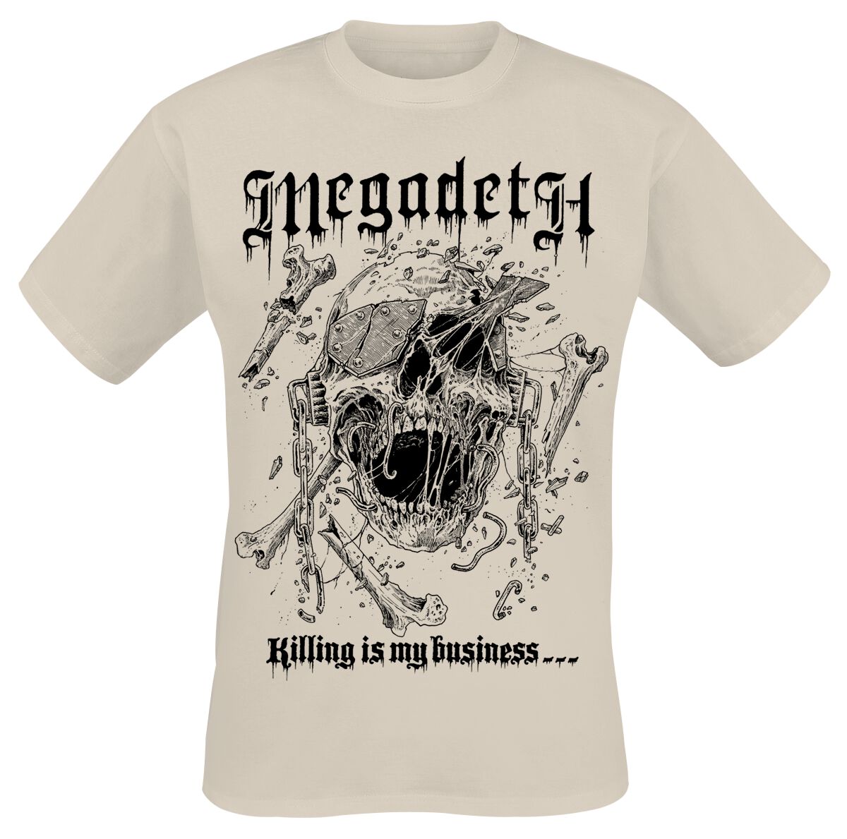 T-Shirt Manches courtes  de Megadeth - Riddick - S à XXL - pour Homme - sable - Megadeth