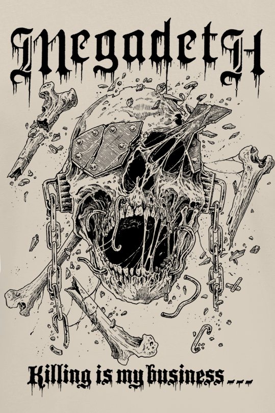 T-Shirt Manches courtes  de Megadeth - Riddick - S à XXL - pour Homme - sable - Megadeth - View 2