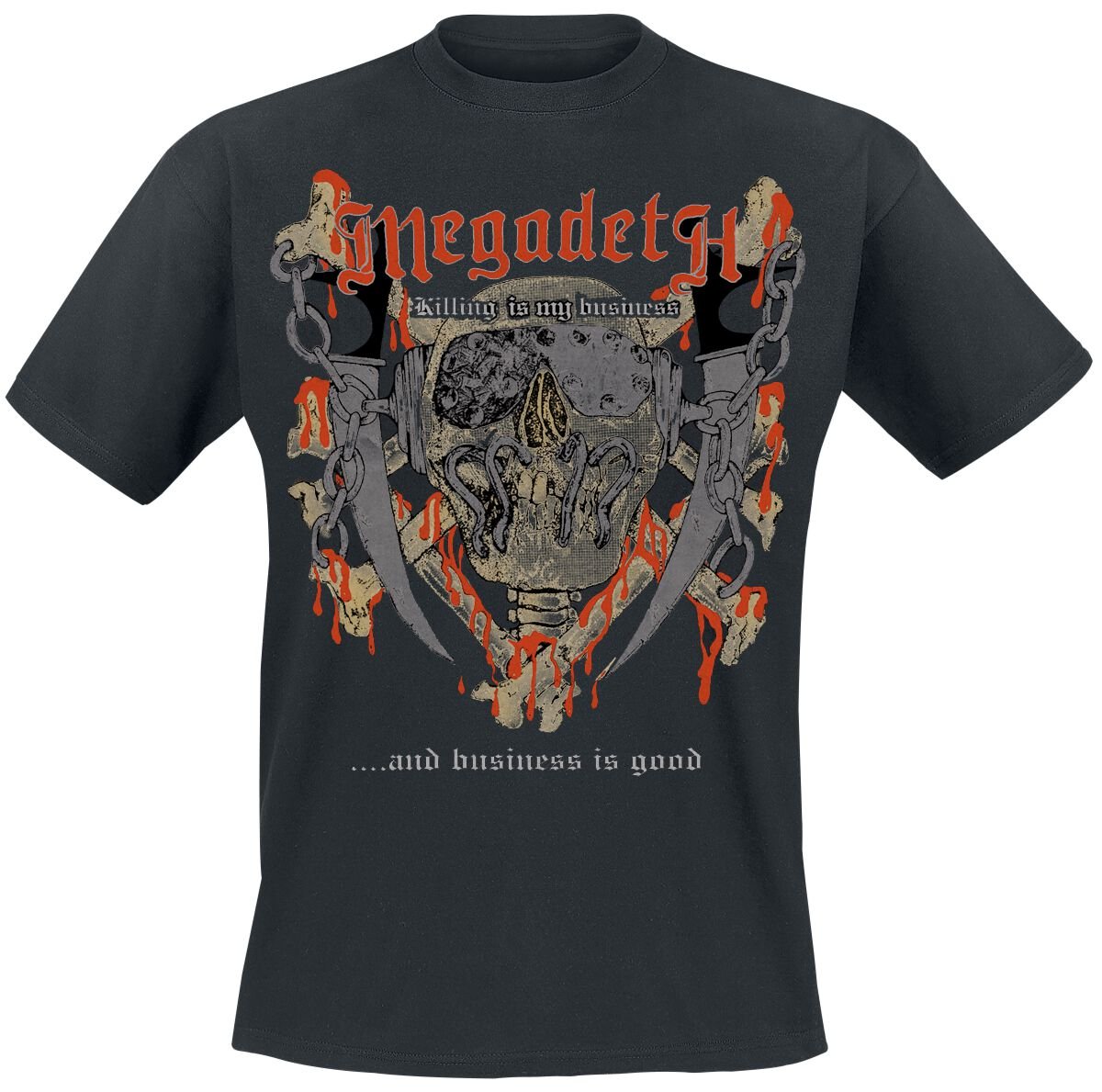 T-Shirt Manches courtes  de Megadeth - Vintage Killing - S à 3XL - pour Homme - noir - Megadeth