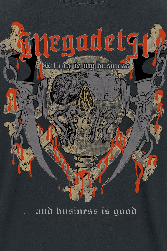 T-Shirt Manches courtes  de Megadeth - Vintage Killing - S à 3XL - pour Homme - noir - Megadeth - View 2