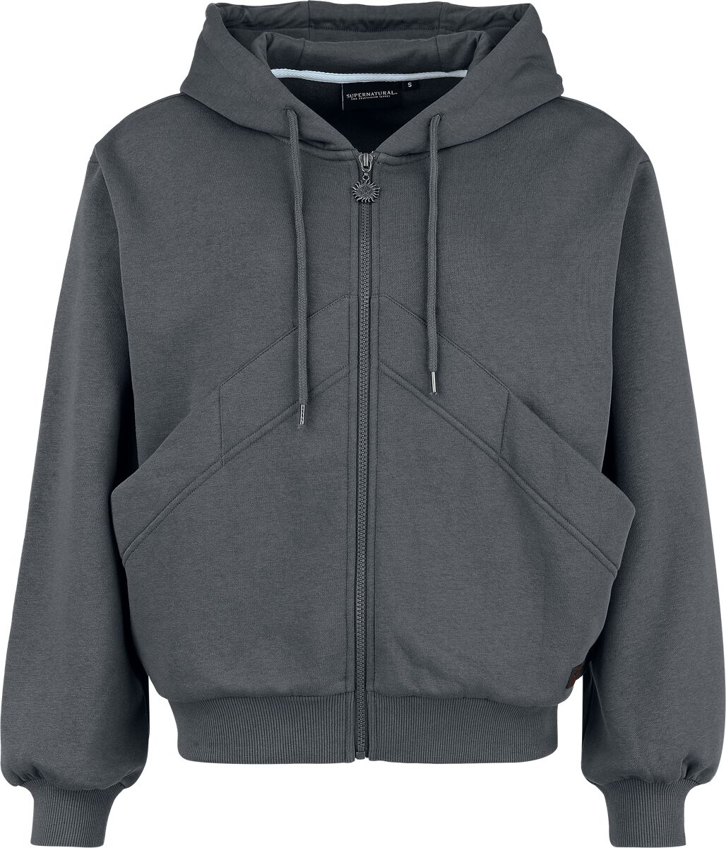 Sweat-shirt zippé à capuche  de Supernatural - Moons and Salt Circles - S à XXL - pour Femme - gris - Supernatural