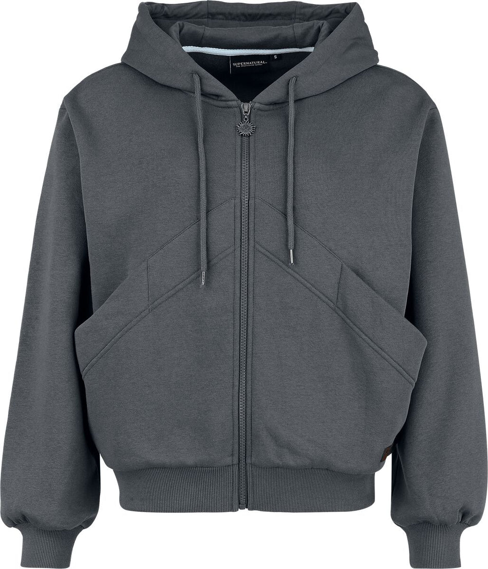 Sweat-shirt zippé à capuche  de Supernatural - Moons and Salt Circles - S à XXL - pour Femme - gris - Supernatural