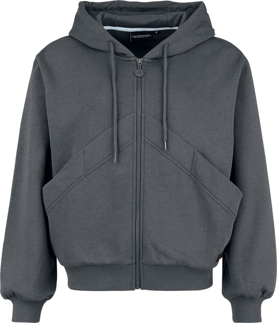 Sweat-shirt zippé à capuche  de Supernatural - Moons and Salt Circles - S à XXL - pour Femme - gris - Supernatural