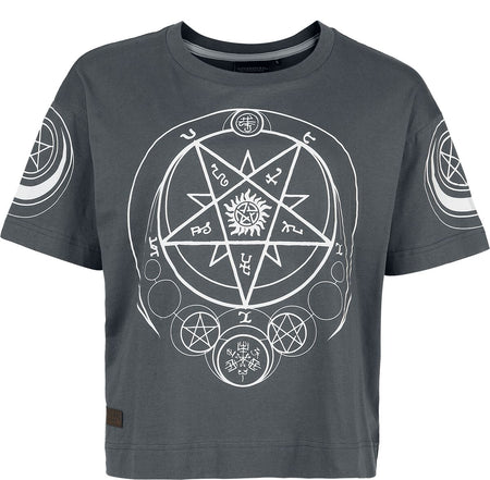 T-Shirt Manches courtes  de Supernatural - Moons and Salt Circles - S à XXL - pour Femme - gris - Supernatural