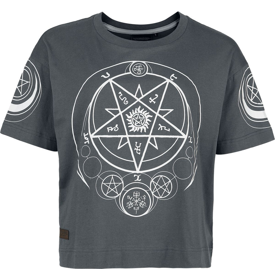 T-Shirt Manches courtes  de Supernatural - Moons and Salt Circles - S à XXL - pour Femme - gris - Supernatural