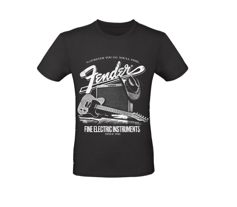 T-Shirt Manches courtes  de Fender - Amplifier - S à 3XL - pour Homme - noir - Fender